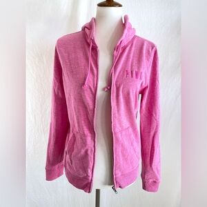Victoria’s Secret PINK Zip Hoodie – Size Small, Pink Embroidered Logo
